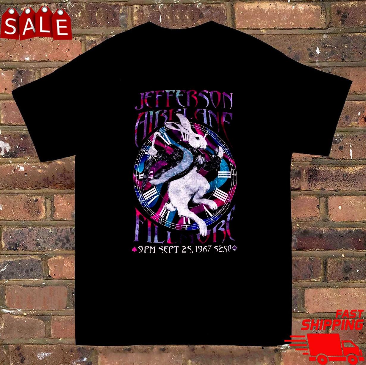 Fill More Jefferson Airplane T-Shirt Bunny Black Unisex S-5XL XL
