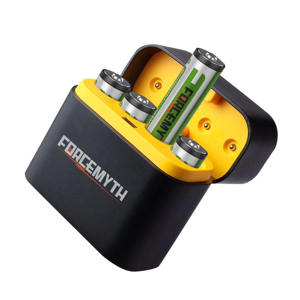 

Розумний 8-слотовий швидкий USB-C зарядний пристрій для літієвих батарей AA/AAA