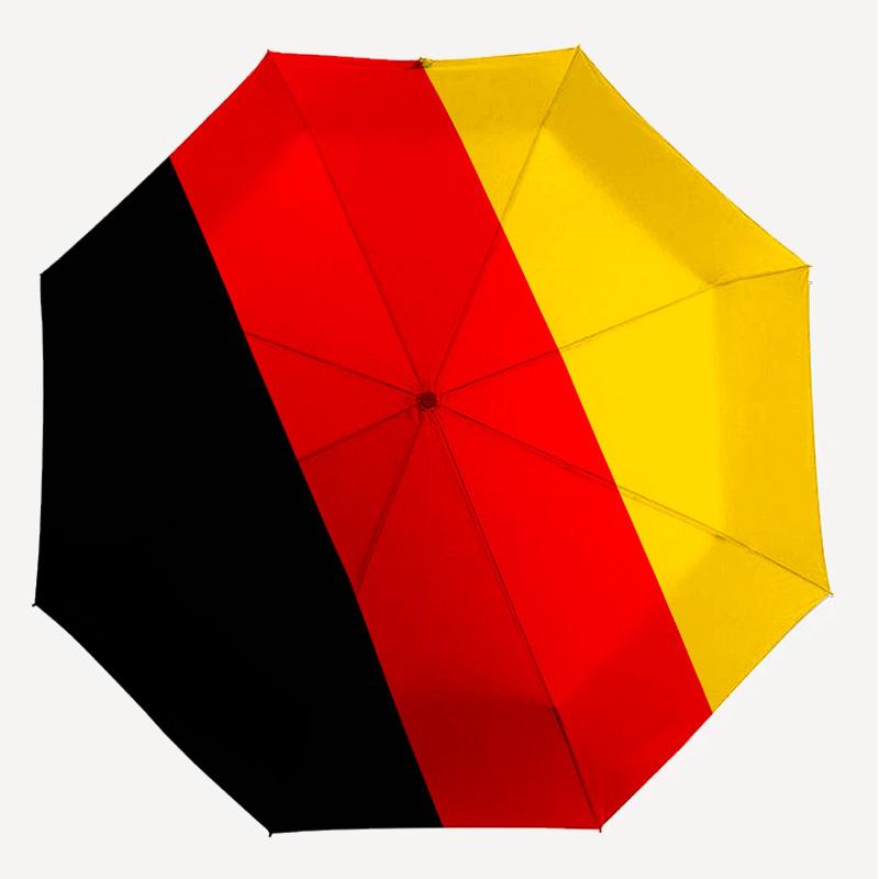 1PC Black Red Yellow Flag Automatic Open/Close Umbrella Compact Folding Umbrella with 8-Rib Shaft Lightweight Esign, Highquality Fabric1209A