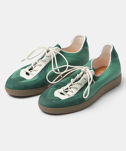 Wetheroad Wtrd3128 Ader Cow Leather Washed German Army Sneakers Khaki Olive