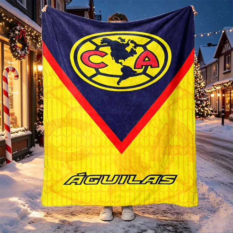 Club America Pattern Blanket for Home Decoration, Bed, Sofa, Car Travel, Camping, Suitable for All Seasons, Birthday Christmas Gift