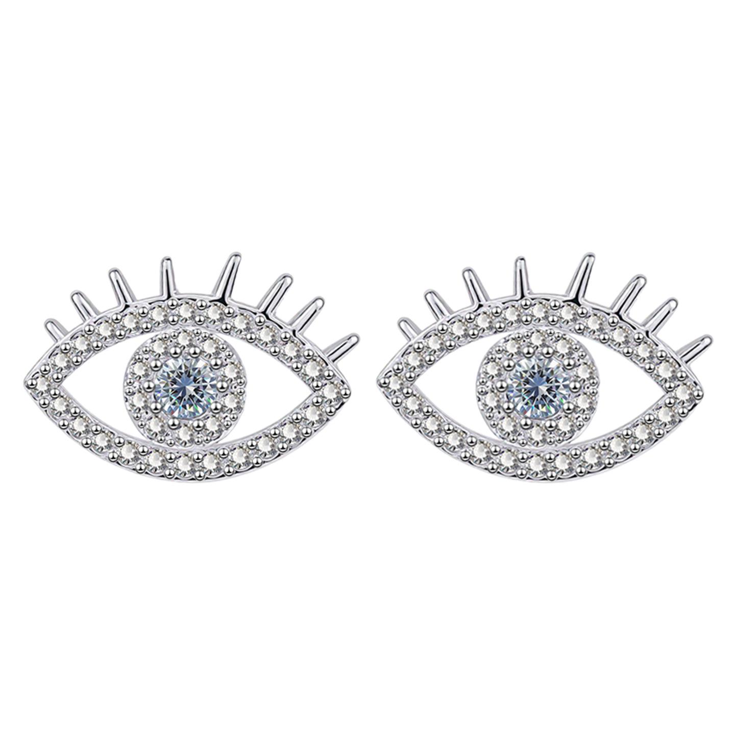 Eco-friendly Copper Turkish Evil Eye Stud Earrings - Hipster Street Style Jewelry