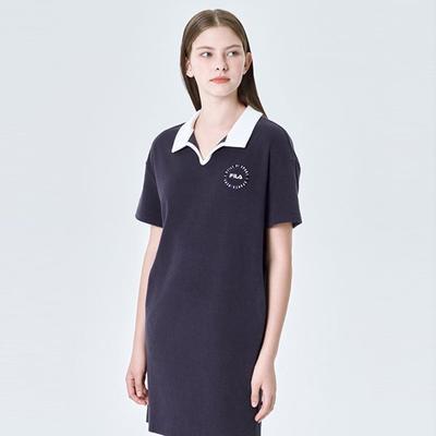 Cotton Terry Collar Dress
