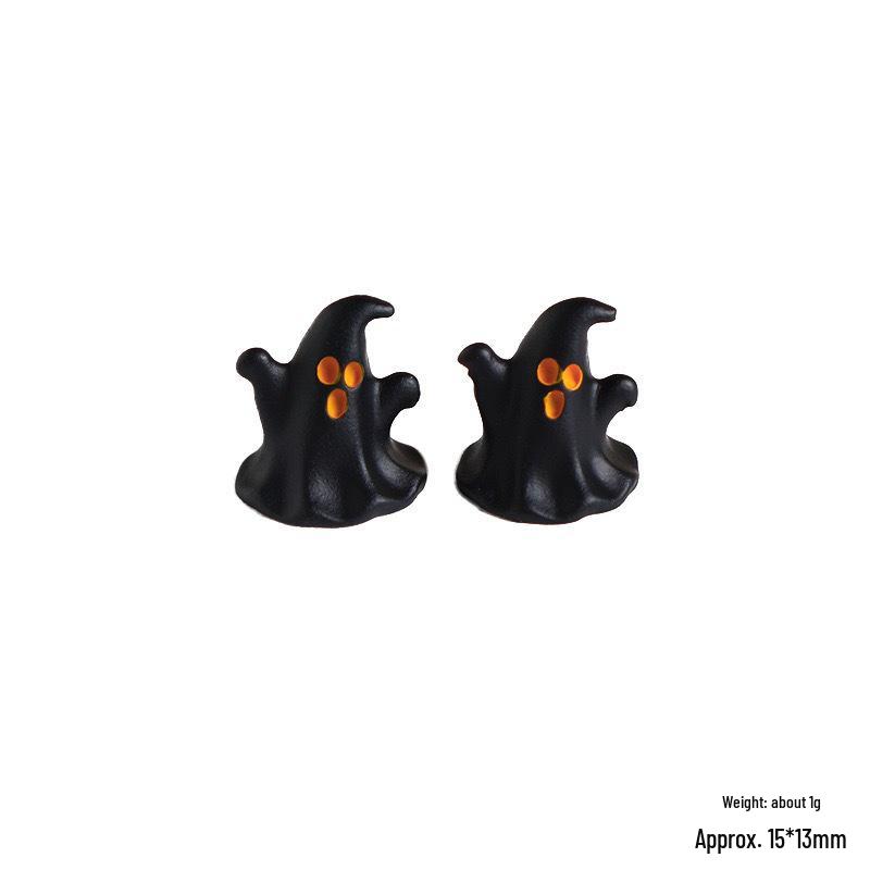 Halloween Resin Mini Ghost, Pumpkin & Black Cat DIY Ornaments