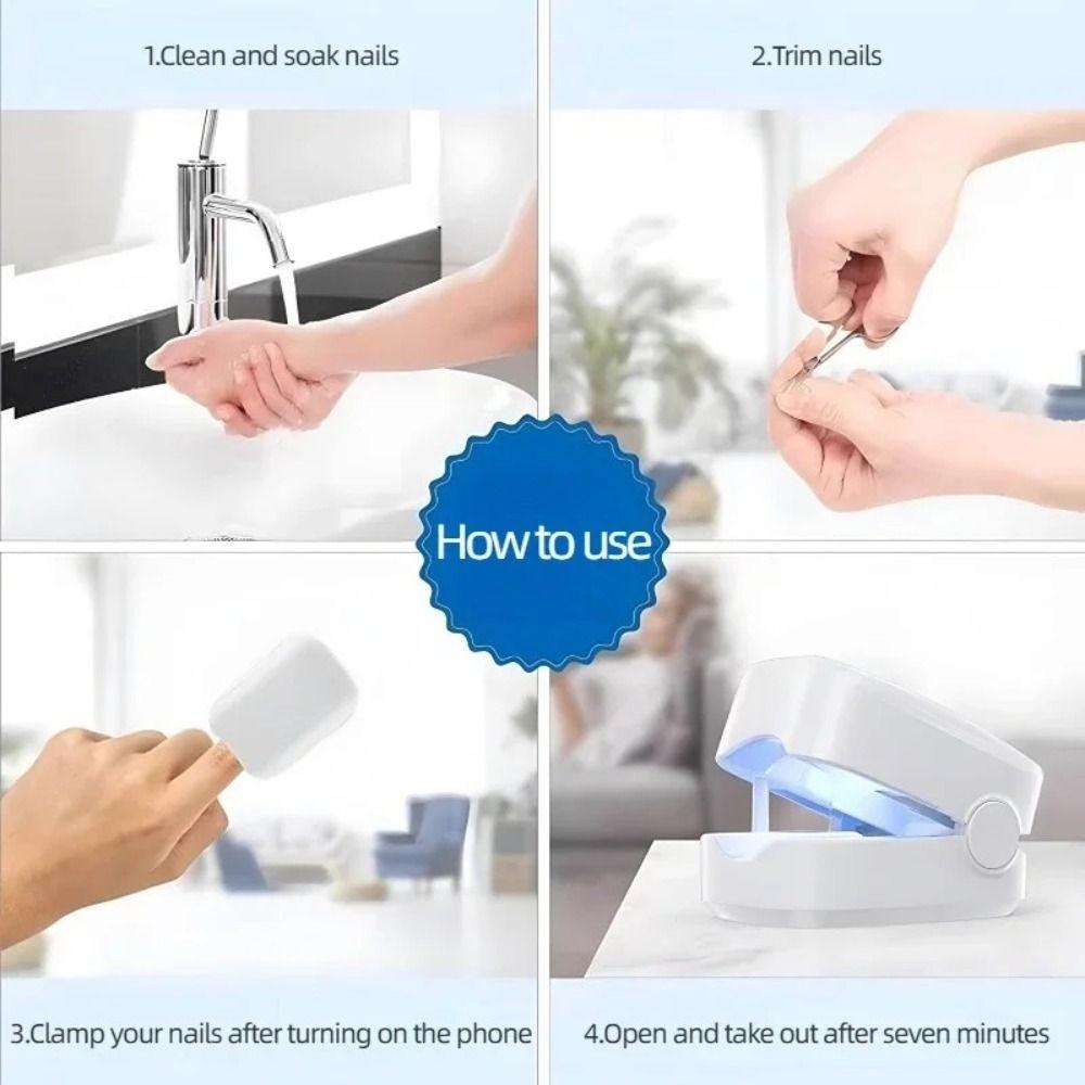 UV-Free Light Toenail Light Rechargeable Light Treatment Device Professional LED Nail Lamp  Home