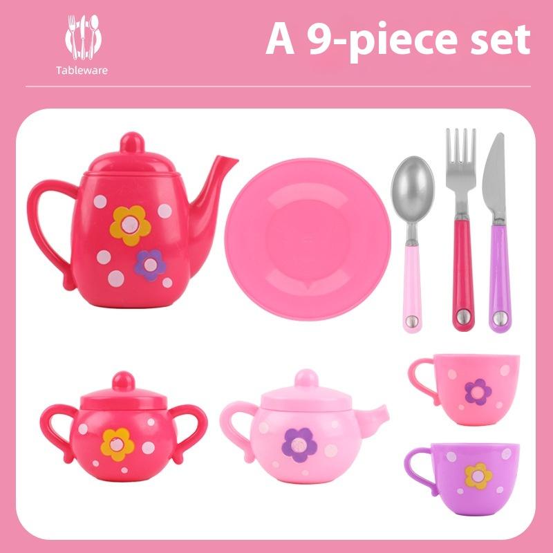 

1 Set Teapot Teacup Food Pretend Play Toy Kids Simulation Tea Kit Kitchen Afternoon Tea Toys For Boy Girl Birthday Gift