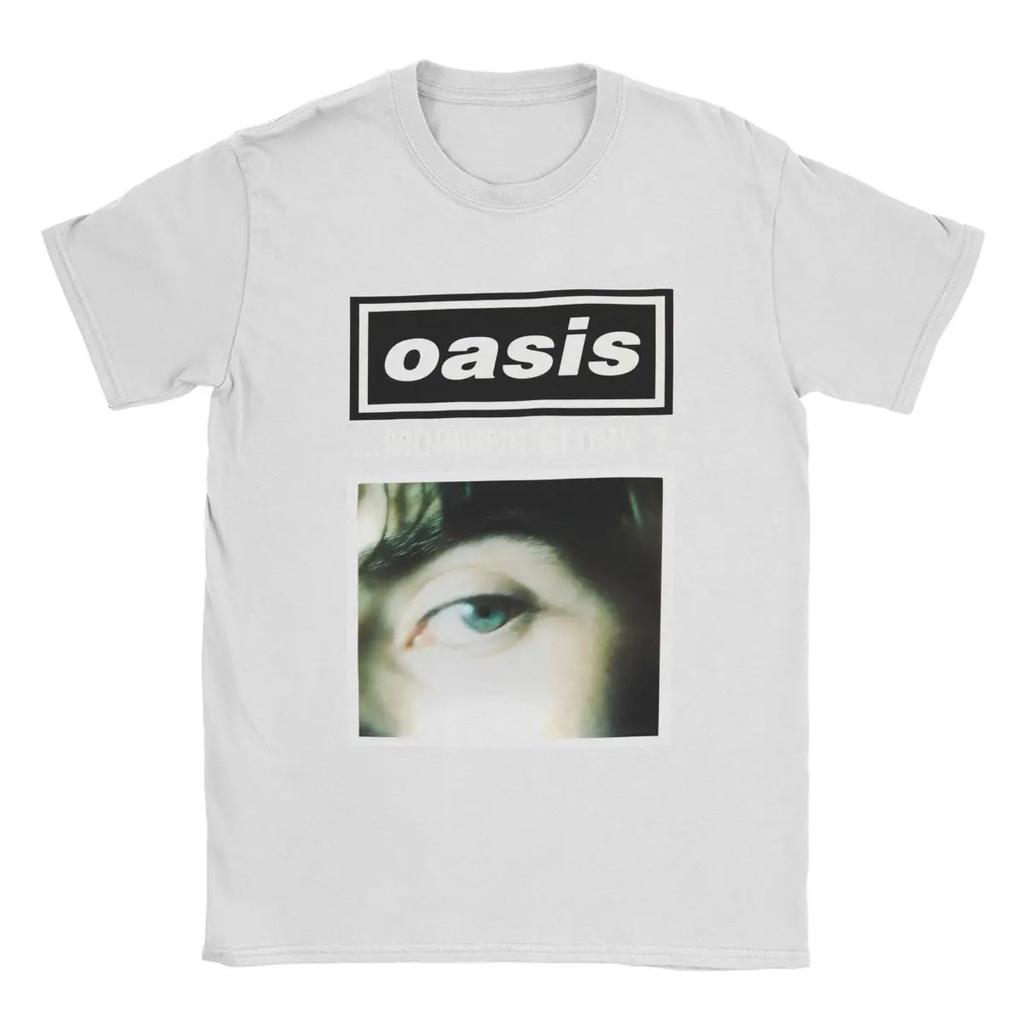 The Classic Rock Band Oasis Men's Pure Cotton T-shirt Y2K Short-sleeved Summer Fashion Trend Casual Wear Top