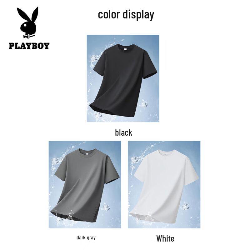 PLAYBOY Men's Heavyweight Pure Cotton Graphic T-Shirt