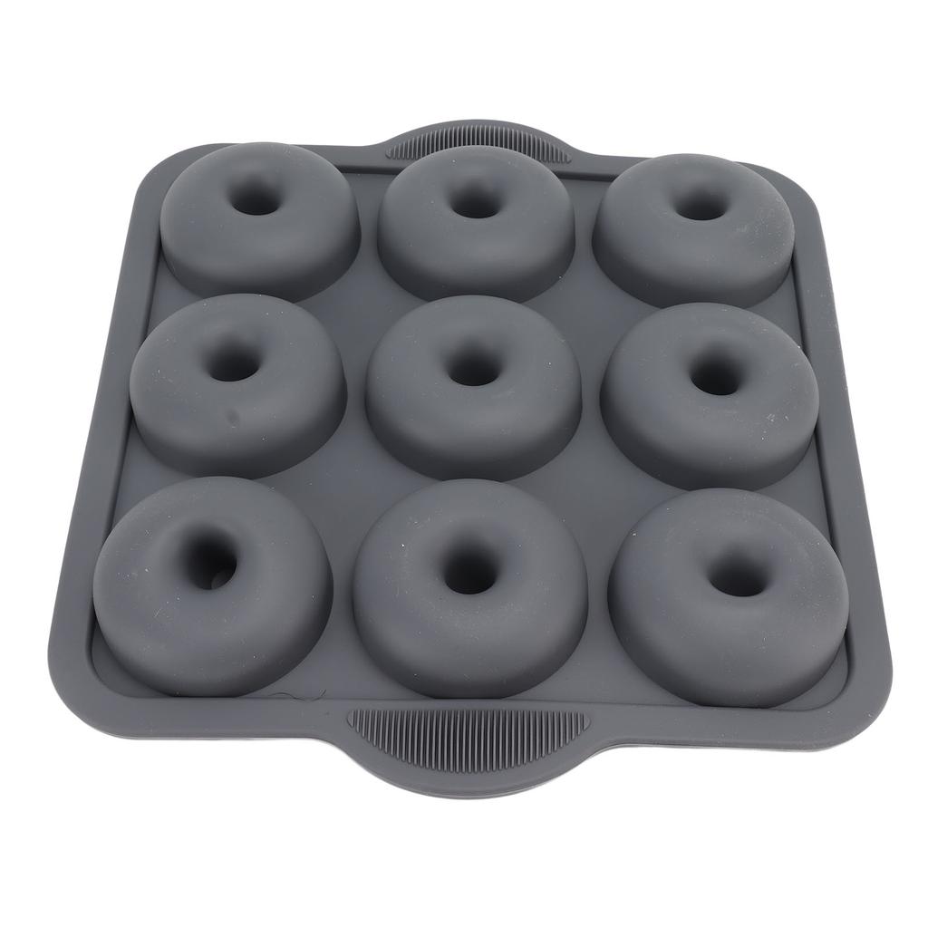 Silicone Donut Mold 9 Cavity Prevents Stick Safe Heat Resistance Doughnut Pan Set for Cake Biscuit Bagels Muffins