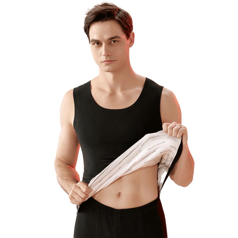 Hengyuanxiang Men's 100% Wool-Filled Thermal Vest