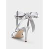 Fashion New Style Summer Ladies Sexy Thin Heel Sandals Women's Fashion Bow High Heels Solid Color Sexy Sandals Yellow Pumps Women Shoes