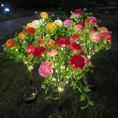 2026 New Solar Powered Simulated Lilac Flower Lamp Garden Courtyard Decoration LED Ground Inserted Ambient Light