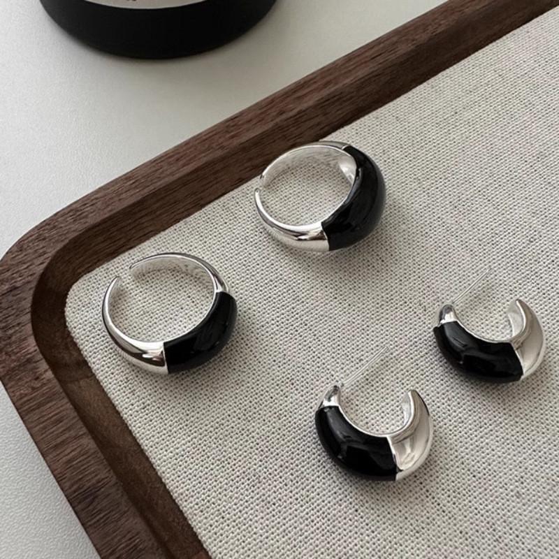 Sophisticated Dripping Glaze Copper Ring For Women Fashionable And Adjustable Design