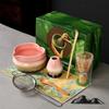 Japanese Heart-shaped Matcha Bowl Set with Whisk and Brush for Tea Ceremony
