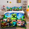 Blocky Characters and Animals. Bedding Sets Duvet Cover Sets Duvet Covers Pillowcases(1 * Duvet Cover 2 * Pillowcases, Without Duvet Insert)