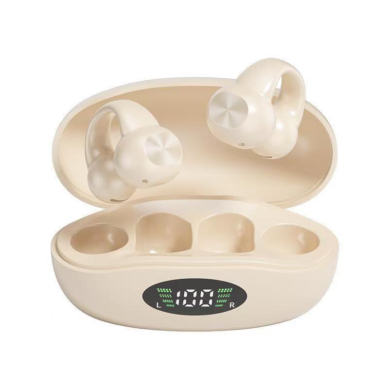 J01J03 True Wireless Ear Clip Bluetooth Earphones with Super Long Battery Life and Open-Type Design