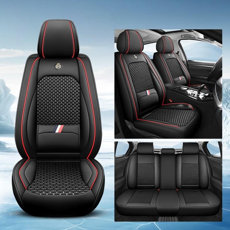 5-seater Full Set Premium Breathable Ice-Knit Car Seat Covers - Built-in Lumbar Support ,All-Season Universal Fit for Most Cars