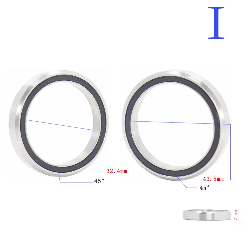 1PC Bike Headset Bearings 32.4 43.8 7 33 37 46.9 46.8 34.1 35 47 48.9 49 8 mm ACB Road MTB Angular Contact Bicycle Bearing 36/45