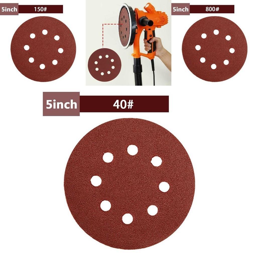 Premium Quality 5-inch 8-hole Sanding Discs With Superior Wear-resisting Alumina