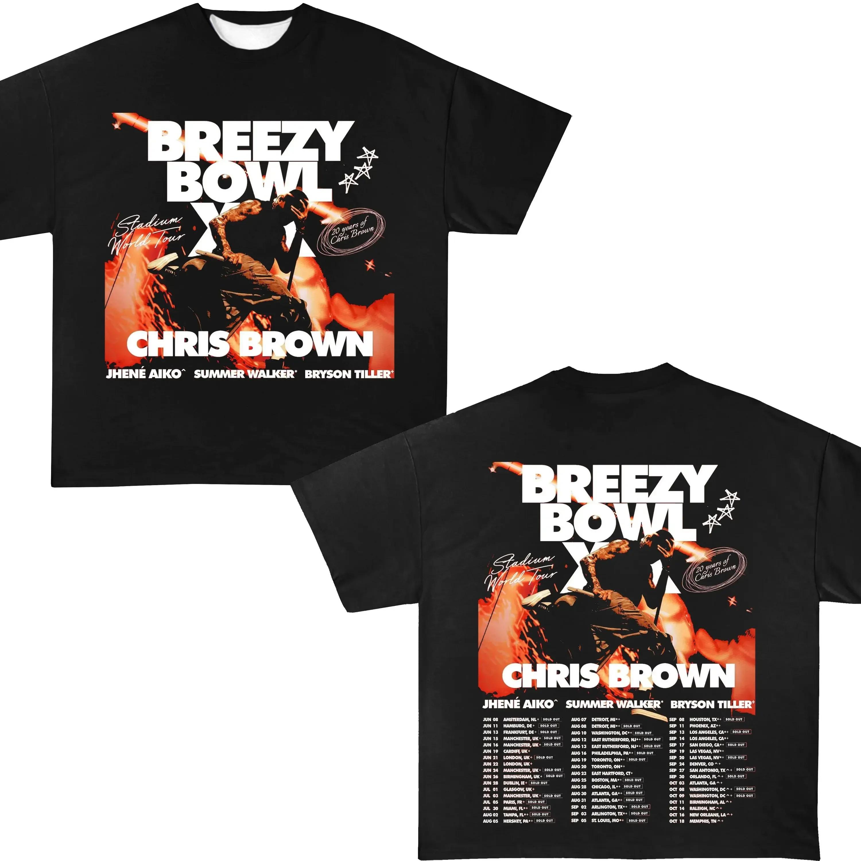

Chris Brown Breezy Bowl XX Tour 3D Printed T-Shirt Vintage Hip Hop Goth Style T-Shirt Men s Quick Dry T-Shirt Ghetto Clothing 2XL