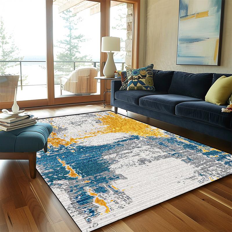 Tappeto Design Astratto Nordico Soggiorno Decorazione Moderna Casa Area Divano Tappeti Antiscivolo Salotto Lavabile Tavolini Tappetino da Pavimento
