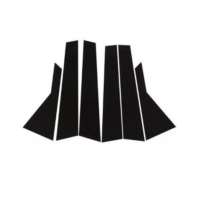 6Pcs Car Window Pillar Posts Door Trims Cover For Hyundai Kona/Kauai/Encino 2018-2023/i20 2021 2022 2023 Glossy Black Stickers