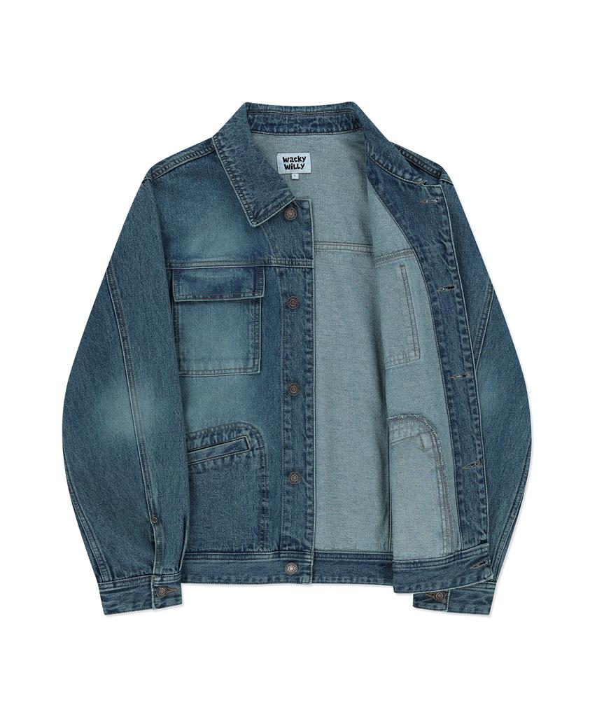 Wacky Willy Denim Trucker Jacket Blue