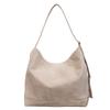 Minimalist Tote Bag for Women Fashion Shoulder Bag with Soft Suede Texture Large Capacity