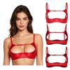 1/4 Cup Push-up Underwire Shelf Bra Satin Hollow Out Adjustable Straps Balconette Bralette for Women Lingerie Sleepwear