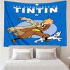 Tintin's Avonturenstad Sneldrogend Wandkleed voor Slaapkamer, Woonkamer, Speelkamer, Decoratie Kunstkamer Wandkleed Vakantie- en Verjaardagscadeaus
