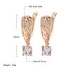Unique Ethnic Bride Drop Earrings Women High Quality  Rose Gold Color Natural Zircon Fashion Wedding Daily Jewelry