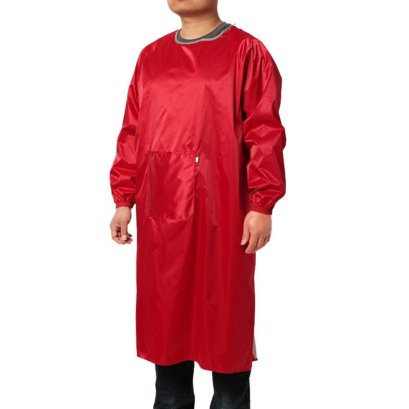 Reverse Smock Waterproof And Oil-Proof Long-Sleeved Apron Household Kitchen Work Men And Women