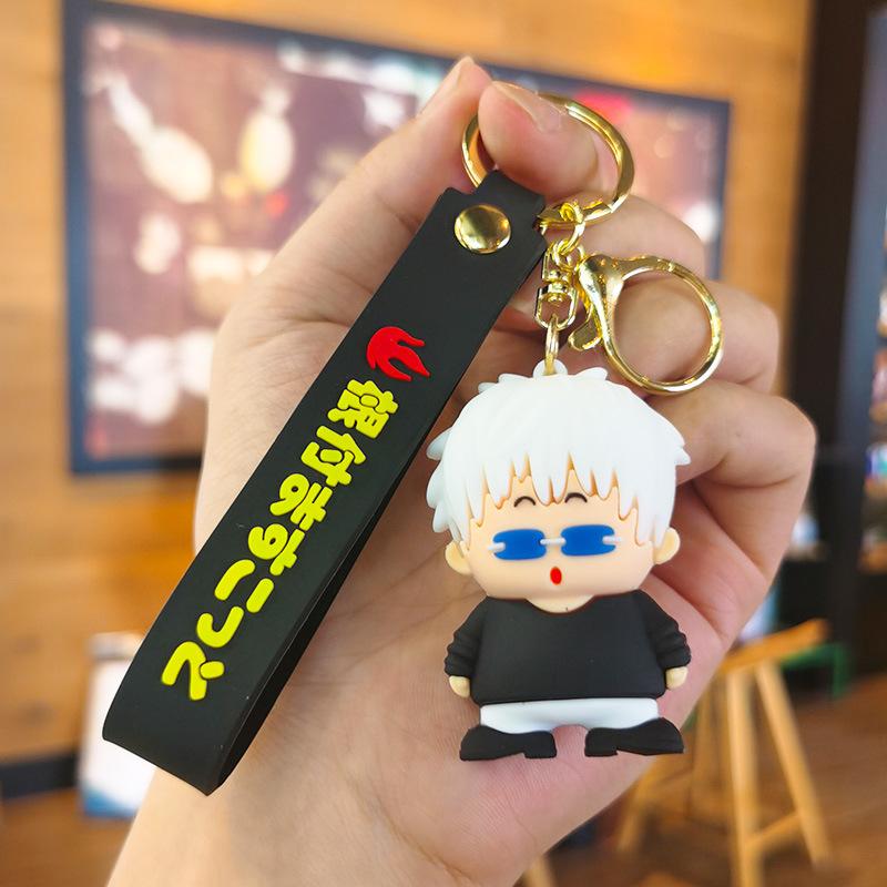 Anime Jujutsu Kaisen Chibi keychain Gojo Satoru Itadori Yuji custom keychain cartoon fun bag charm backpack car keychain