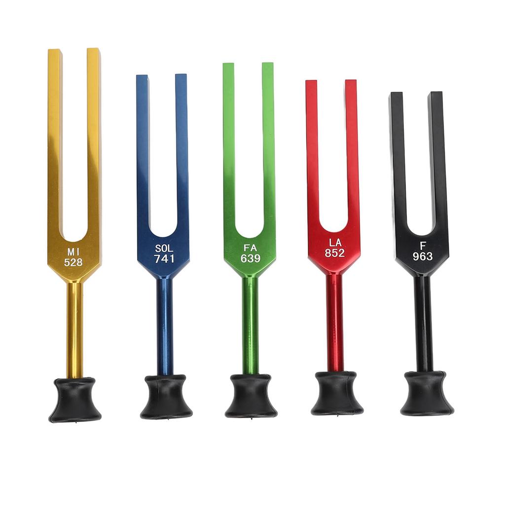 Stimmgabeln Set Aluminiumlegierung Lange Vibrationszeit Resonanz-Stimmgabel mit Hammer zum Heilen Stimmgabeln Set