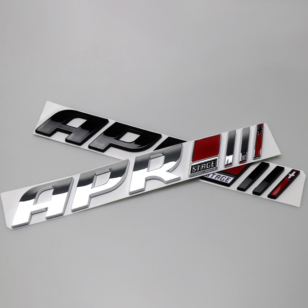AABIN1 Emblema 3D in ABS APR Stage III Adesivo Decorativo per Carrozzeria e Bagagliaio per Volkswagen Vw T5 Cc Scirocco Tiguan Mk2 Polo 6R Jetta Mk6 Gti Golf
