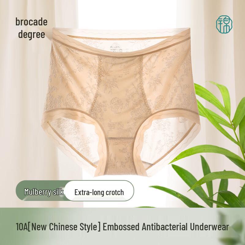 

Jindu Silk Antibacterial High-Waist Women s Underwear 2XL