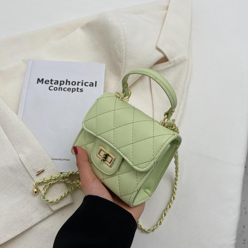 Portable Small Bag Women's Summer  New Fashion Diamond Chain Bag Versatile Messenger Bag Shoulder Small Square Bag