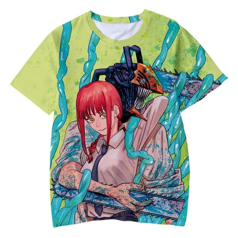 Chainsaw Man 3D Printed Short Sleeve, Suitable for Anime Conventions/
