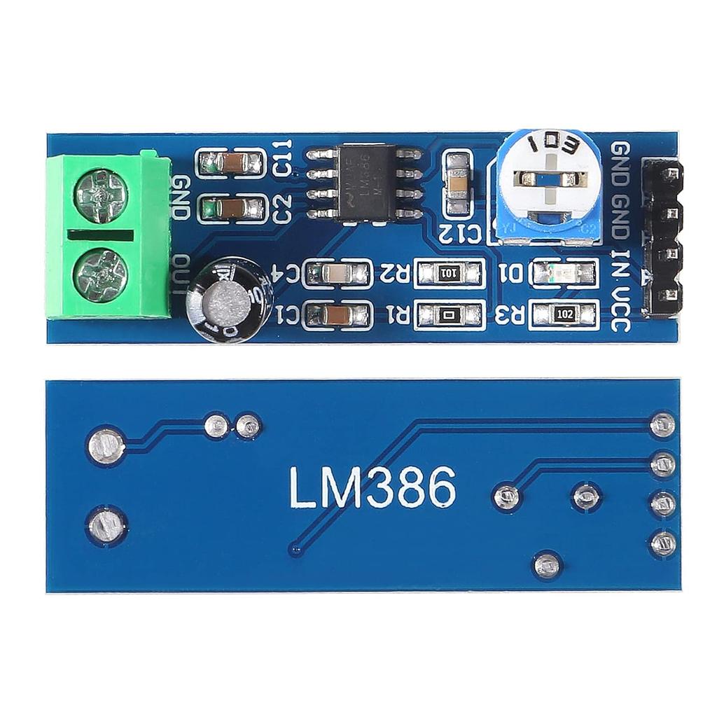 10Pcs Audio Amplifier Module Mini LM386 Mono Power AMP Module 200 Times Gain Amplifier Board Mono Power Amplifier HiFi DIY