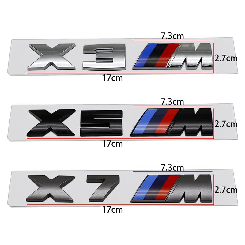 For BMW M E46 E90 E60 3D ABS M Logo Car Fender Badge Trunk Sticker Accessories For BMW M2 M X3 M4 X5M M6 M7 F48 G01 E84 E83 F39 F10 F30 G11 VDLQX1