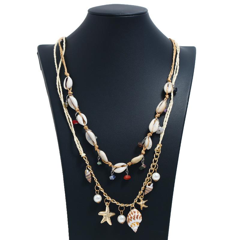 Natural Shell Necklace With Animal Shape Tassel For Fashion Spring Accessories