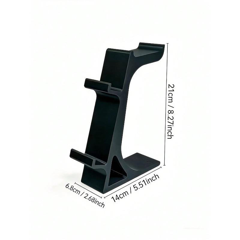 3-In-1 Game Controller Holder For 2 Gamepads & 1 Headphone Space-Saving Desktop Organizer Headphone Storage Rack