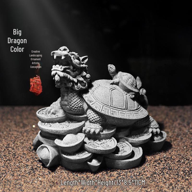 Statue de Bouddha en grès chinois - Décoration pour jardin intérieur et aquarium