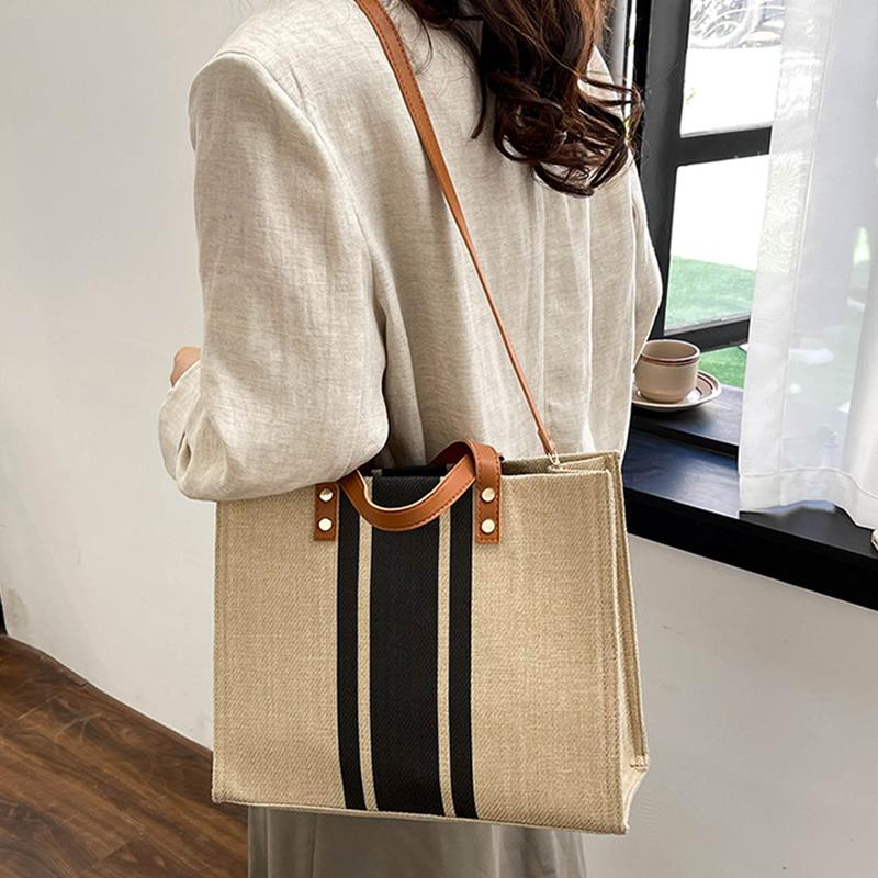 Shopper-Tragetaschen für Damen, einfache Canvas-Tasche, Damenhandtaschen, Schultaschen für Mädchen, Büchertaschen, Umhängetaschen für Damen, Taschen mit Griff oben