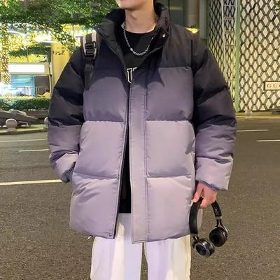 American Gradual Change Stand-up Collar Cotton-padded Clothes Men's Winter New Thickened Warm and Cold-proof Cotton-padded Jacket