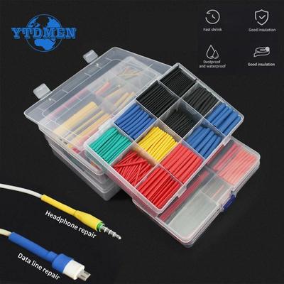 102-850PCS Polyolefin Heat Shrink Tube Kit Insulation Cable Sleeves Multicolor Shrink Wrap Thermoresistant Tube Sleeving Kit 2:1