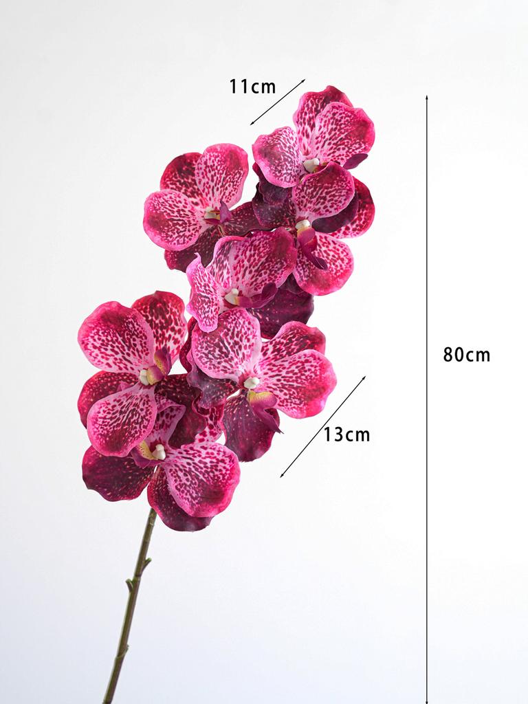 Artificial Vanda Orchid Flowers Real Touch Fake Orchid Folral Arrangement  Realistic Decorative Vanda Flower