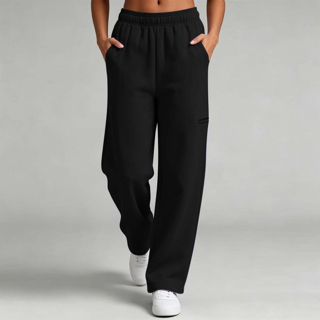 Women's Color Sweatpants with Elastic Waist and Pockets, Loose Fit Casual Joggers for Everyday Wear