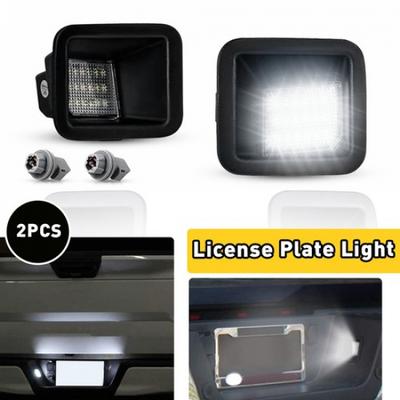 White LED License Plate Light w/Socket for 2017- F250 F350 F450 Super Duty