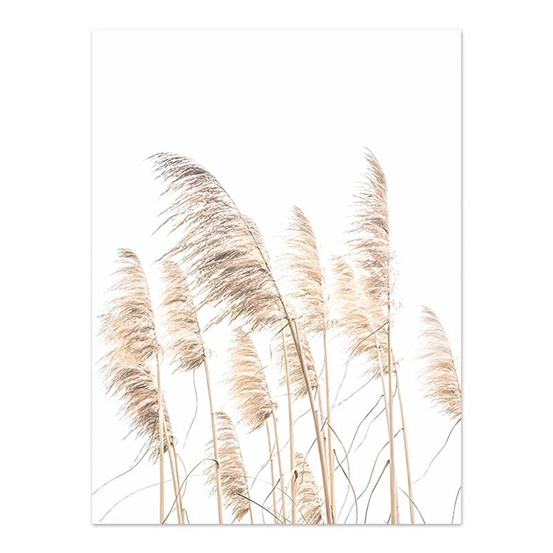Naturlandschaft Landschaft Wandkunst Leinwand Poster und Druck Malerei Blume Gras Sonnenschein Nebel Bild Home Decorfor Wohnzimmer
